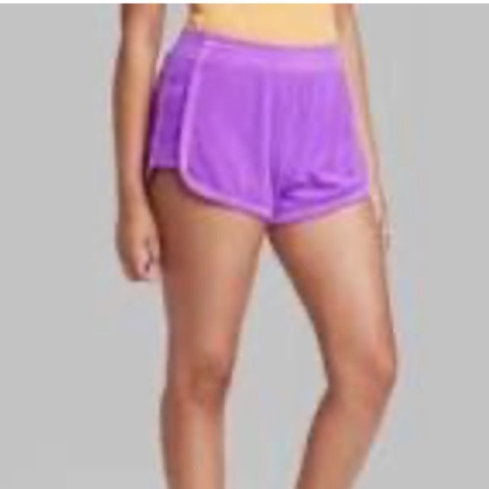 Wild fable Women's Shorts Dolphin Terry High rise Vibrant Purple Size XS NWT